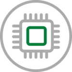 Icon depicting a computer chip