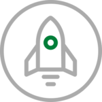 Icon depicted a rocket ship