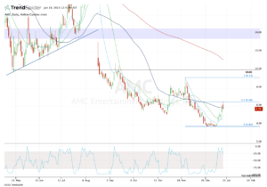 Daily chart of AMC stock