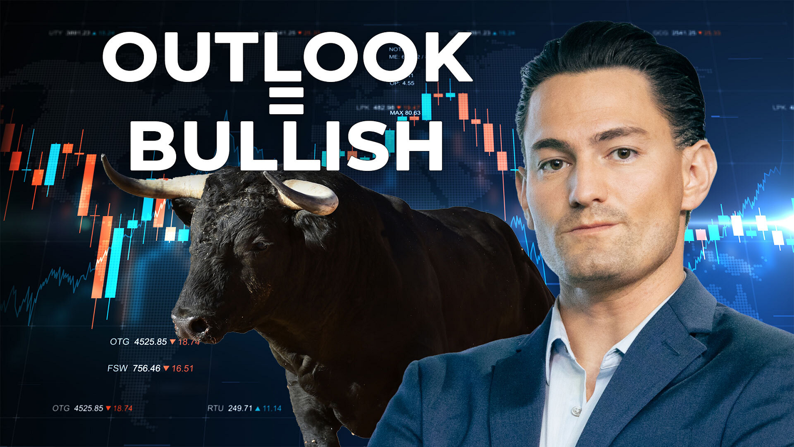 Thumbnail image from Luke Lango's Hypergrowth Investing podcast, showing Luke in front of a bull with the words "Outlook = Bullish"