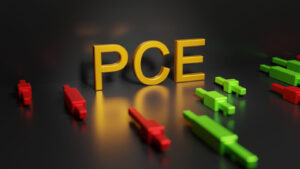 PCE Price Index - Personal consumption expenditures price index on the background of a graph