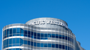 Pacific Western Bank headquarters in Beverly Hills, CA, USA. Pacific Western Bank is an American commercial bank owned by PacWest Bancorp (PACW).