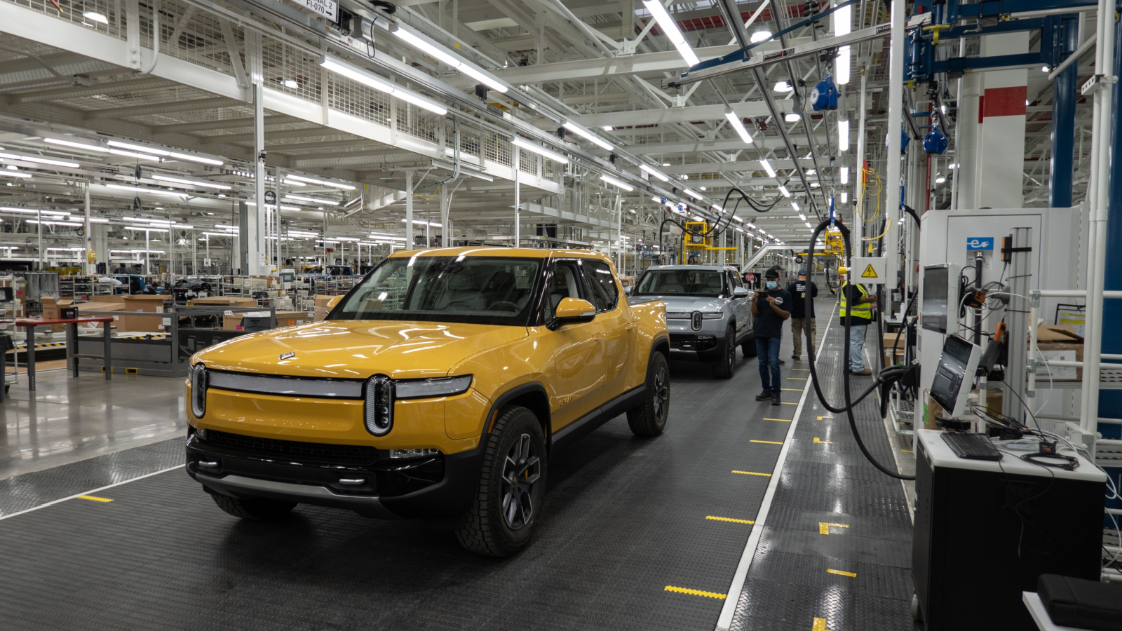 Early production Rivian (RIVN) R1T at the Normal, IL production plant