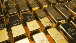 Gold bars and financial concept, studio shooting.  Costcos gold bars, cost inventory