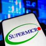 In this photo illustration, the Super Micro Computer, Inc. (SMCI) logo seen displayed on a smartphone screen