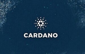 An image of the logo for Cardano (ADA).