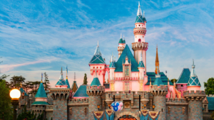 Legendary Disney castle of sleeping beauty in Disneyland