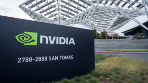 Exterior view of Nvidia's global headquarters in Santa Clara, California. Since its founding in 1993, NVIDIA has been a pioneer in accelerated computing. NVDA stock