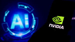 In this photo The logo of Nvidia AI displayed on smartphone screen. NVDA stock