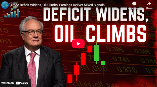 Trade Deficit Widens, Oil Climbs, Earnings Deliver Mixed Signals